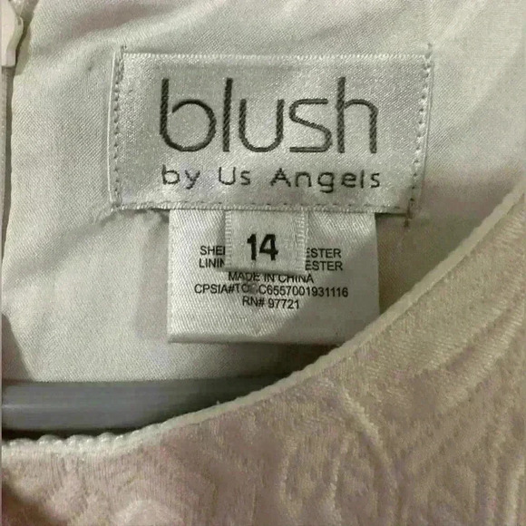 255. Blush by US Angels Girls' Dress Flower Desing sz 14 - Picture 2 of 4
